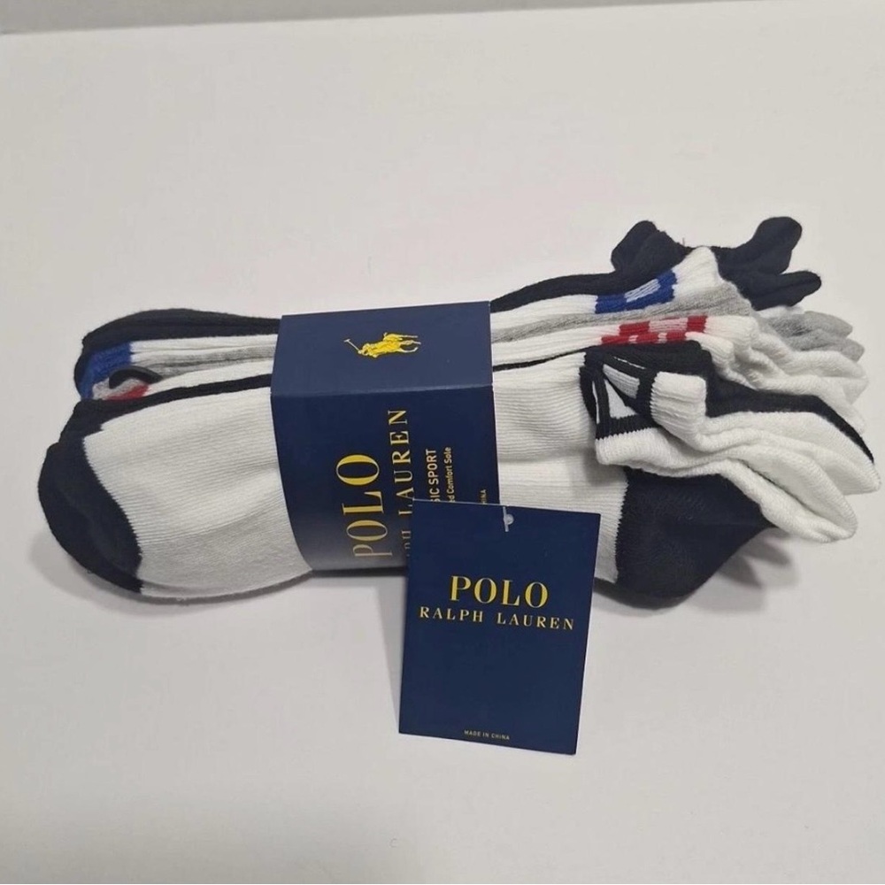 Ralph Lauren Men's Athletic Socks in White and Black